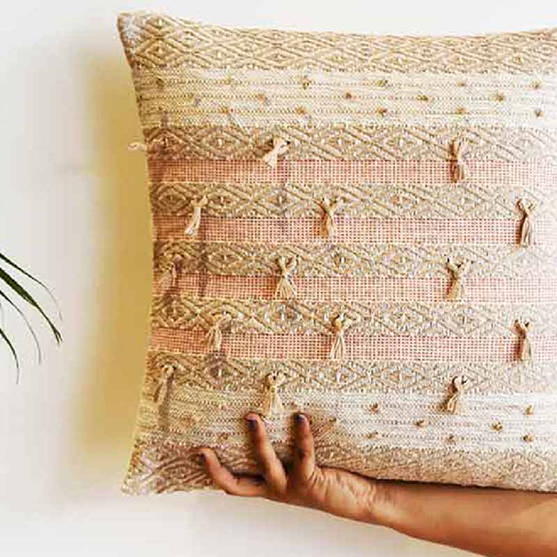 Straighten Fringe Cushion Cover | 18x18 inches Default Title