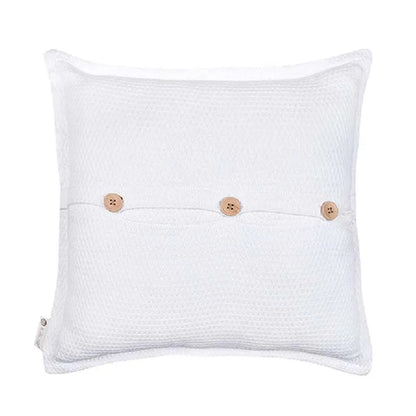 Intertwined White Cushion Cover | 18 inch, 24 inch, 20 x 12 inch 18x18 inches