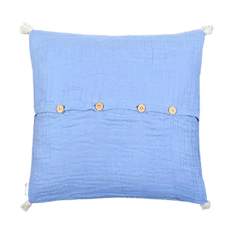 Chiffon Blue Cushion Cover |18 inch, 24 inch, 20 x 12 inch 24x24 inches