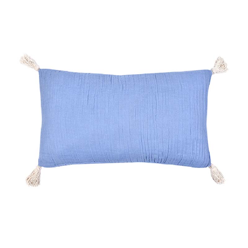 Chiffon Blue Cushion Cover |18 inch, 24 inch, 20 x 12 inch 20x12 inches