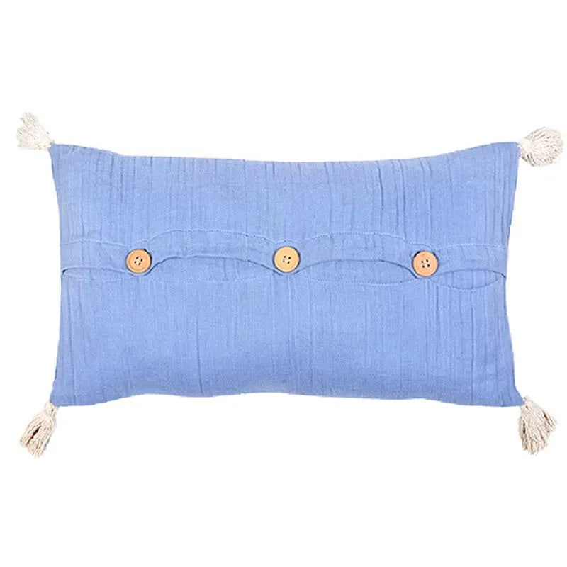 Chiffon Blue Cushion Cover |18 inch, 24 inch, 20 x 12 inch 20x12 inches