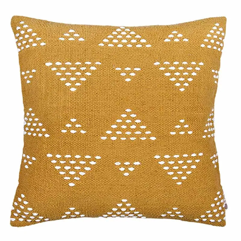 Atrisuta solids Cushion Cover  | 18x18 inches | Multiple Colors Camel Yellow