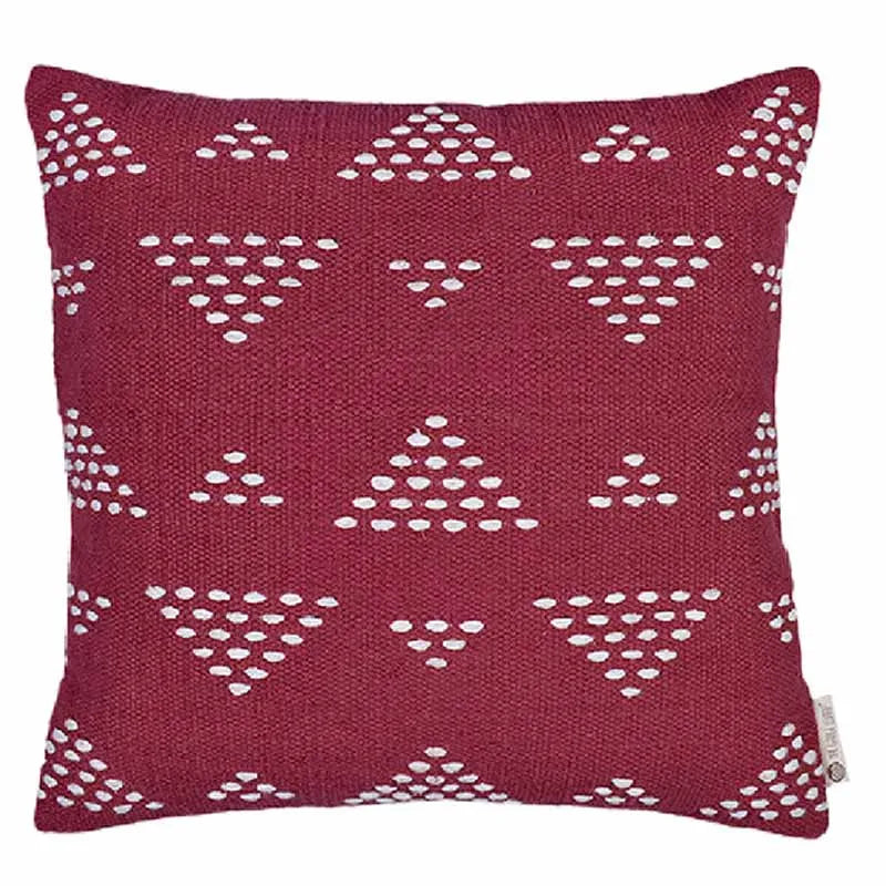 Atrisuta solids Cushion Cover  | 18x18 inches | Multiple Colors Muted Scarlet