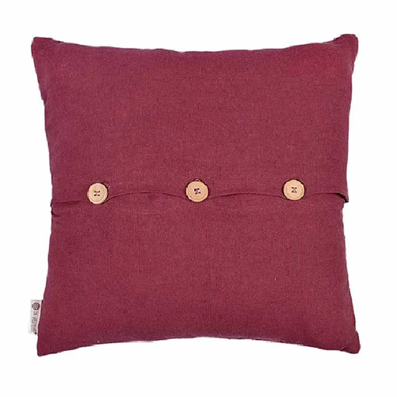 Atrisuta solids Cushion Cover  | 18x18 inches | Multiple Colors Muted Scarlet