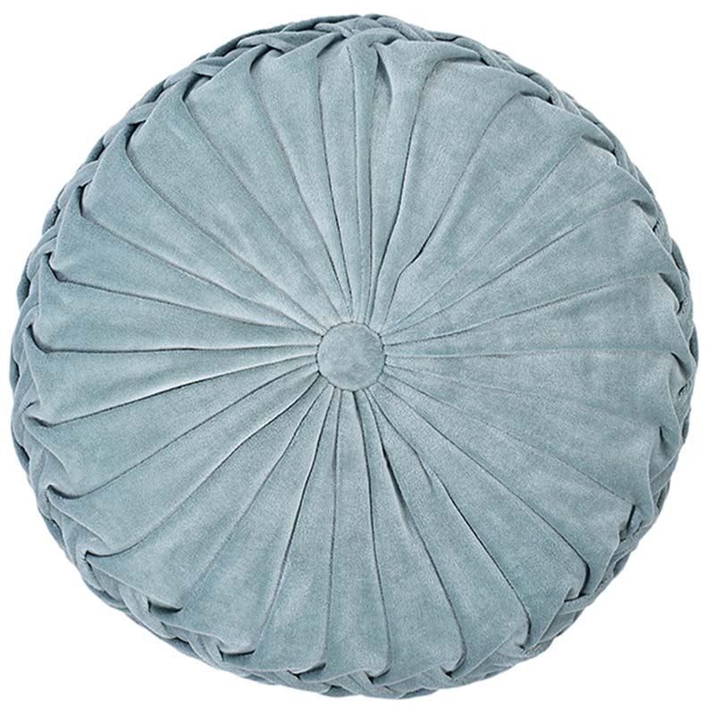 Rusched Round Cushion  | Multiple Colors Blue