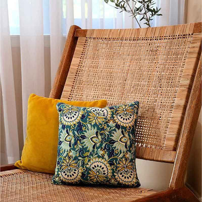 Sunny Velvet Elegance Cushion Cover| Set of 2