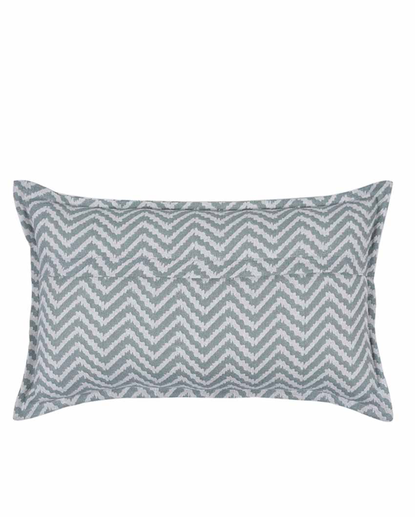 Vibrant Wave Lumbar Printed Cotton Cushion Cover | Set Of 2 | 20 X 12 Inches