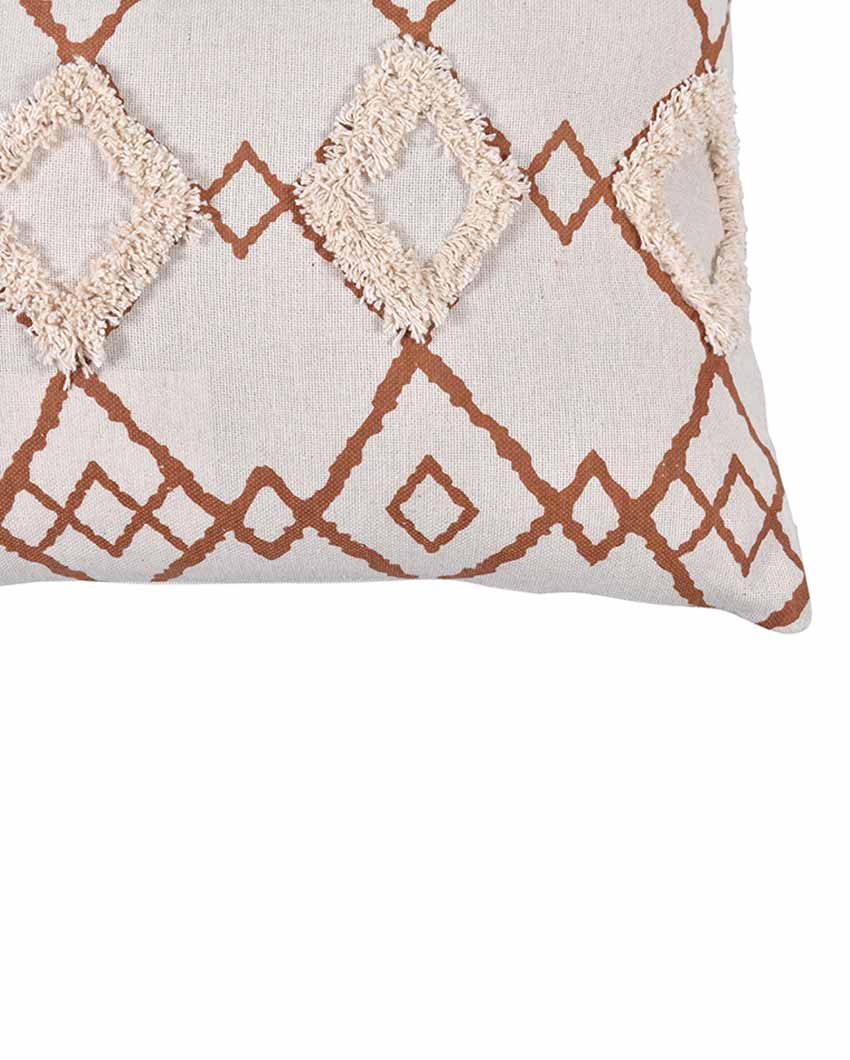 Bohemian Fusion Lumbar Cotton Cushion Cover | Set Of 2 | 20 X 12 Inches