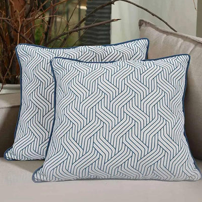 Harmony Printed Cotton Cushion Cover | Set Of 2 | 16 X 16 Inches