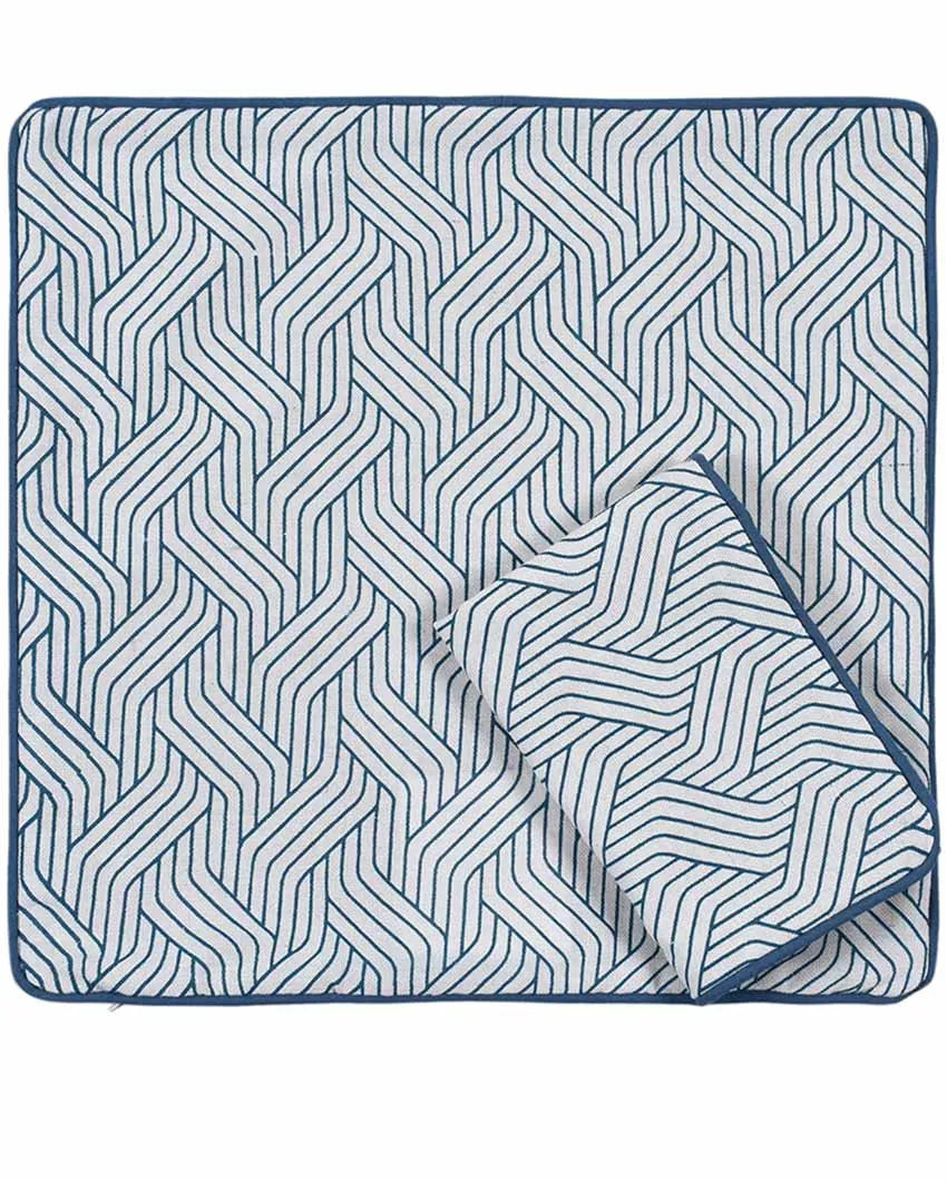 Harmony Printed Cotton Cushion Cover | Set Of 2 | 16 X 16 Inches