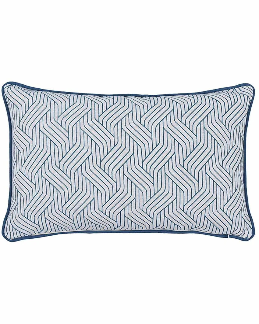 Harmony Lumbar Printed Cotton Cushion Cover | Set Of 2 | 20 X 12 Inches