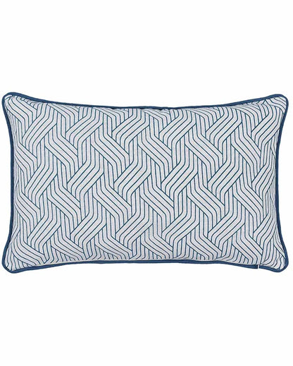 Harmony Lumbar Printed Cotton Cushion Cover | Set Of 2 | 20 X 12 Inches