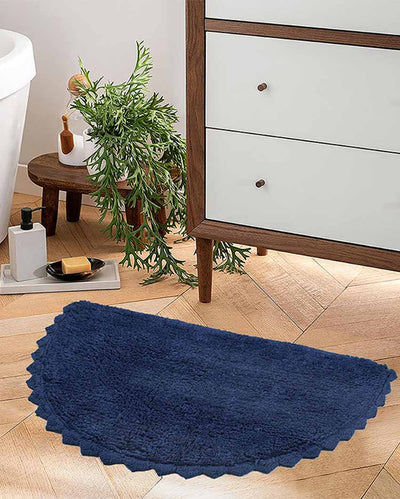 Blue Cloud Walk Cotton Bathmat | 31 X 20 Inches