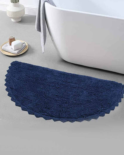 Blue Cloud Walk Cotton Bathmat | 31 X 20 Inches