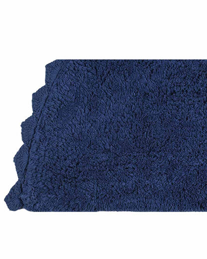 Blue Cloud Walk Cotton Bathmat | 31 X 20 Inches