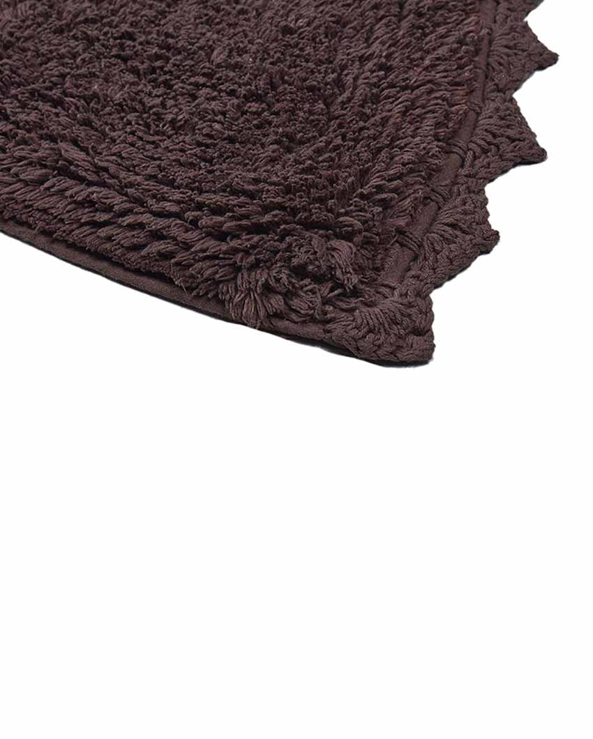 Brown Cloud Walk Cotton Bathmat | 31 X 20 Inches