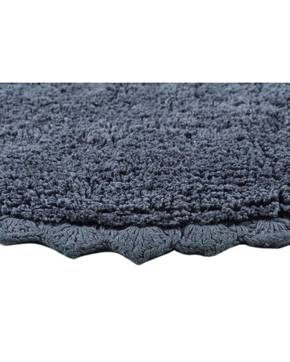 Dark Grey Cloud Walk Cotton Bathmat | 31 X 20 Inches