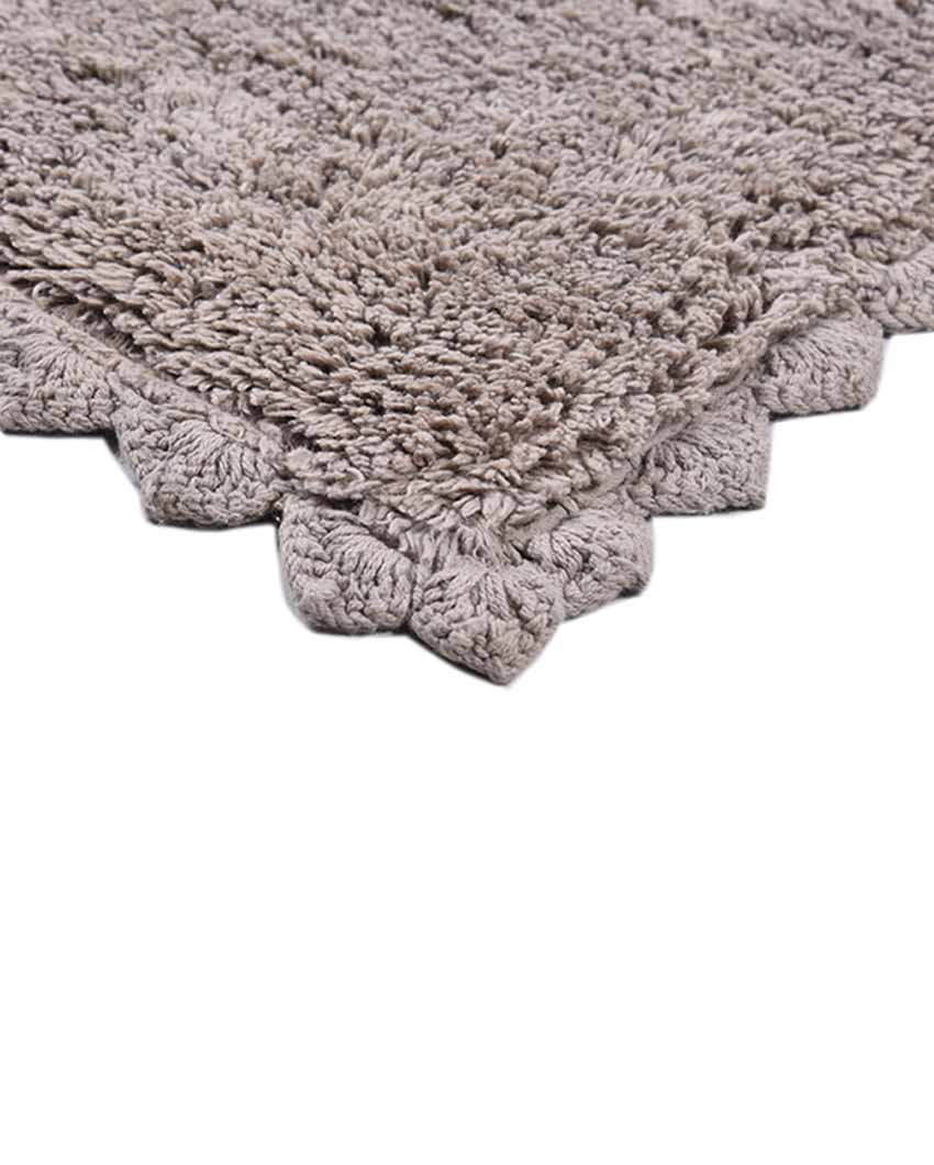 Beige Cloud Walk Rectangle Cotton Bathmat | 31 X 20 Inches