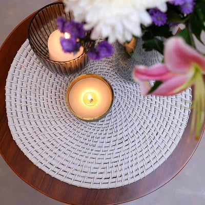 Calming Grey Round Mat | Set of 2