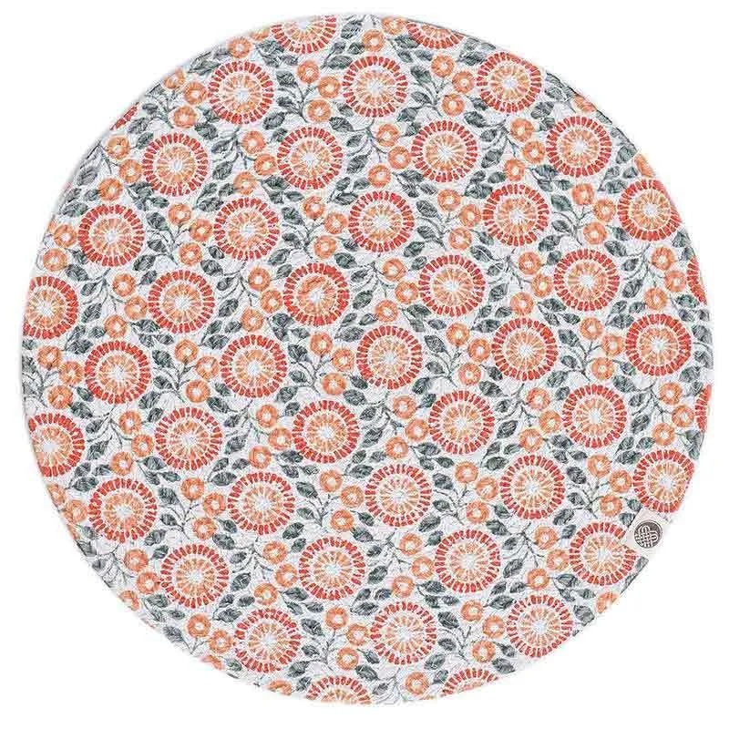 Tangerine Round Mat | Set of 2