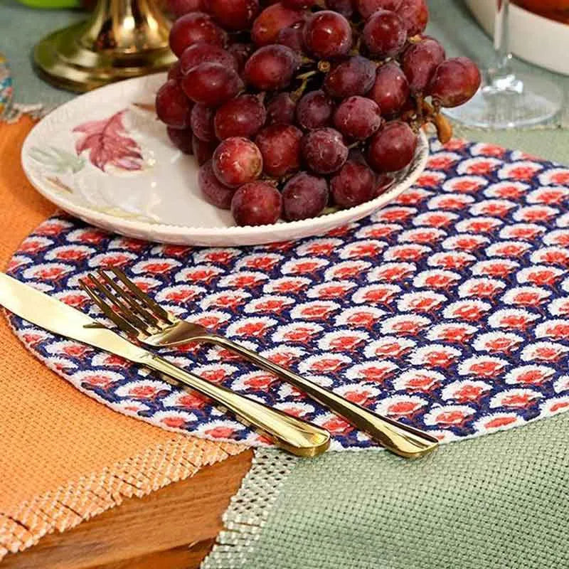 Ditsy Redupple Round Mat | Set of 2