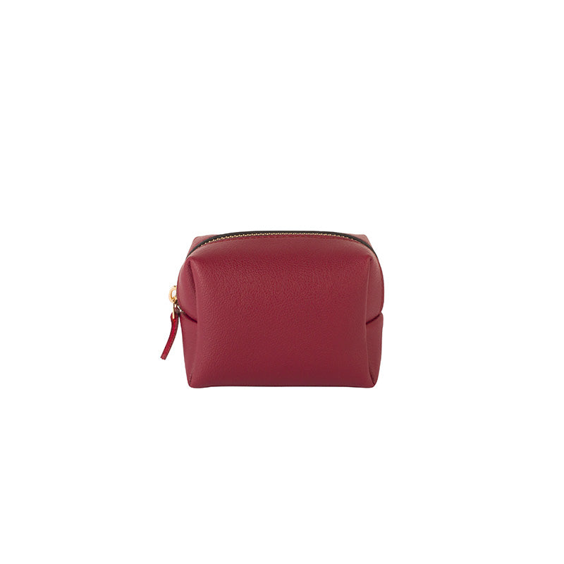 Roll Up Faux Leather Organiser Pouch| Multiple Colors Maroon
