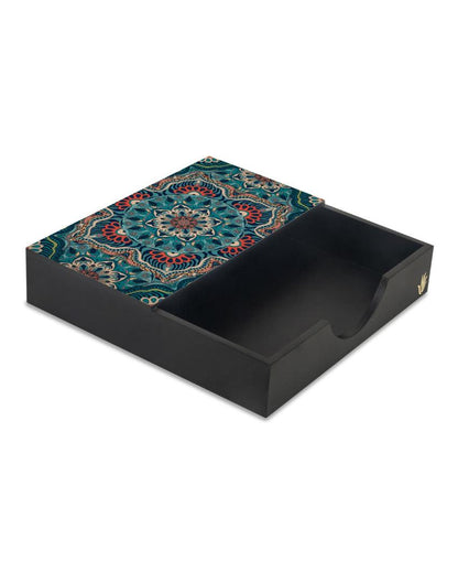 Exquisite Sheesha Design Black Napkin Holder | 8 x 2 inches