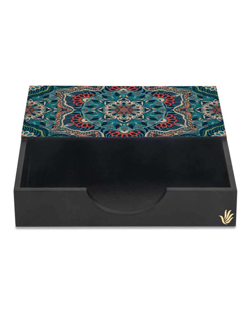 Exquisite Sheesha Design Black Napkin Holder | 8 x 2 inches