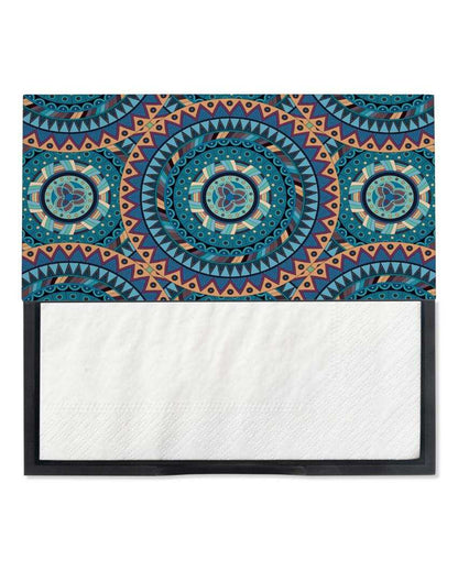 Sophisticated Mandala Design Black Napkin Holder | 8 x 2 inches