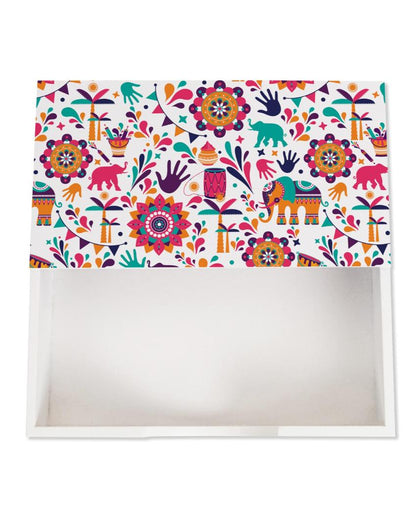 Traditional India Design White Napkin Holder | 8 x 2 inches