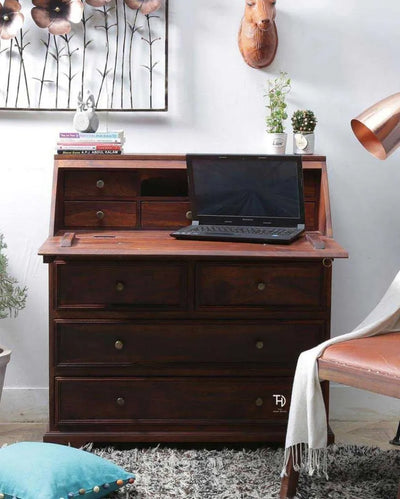 Nona Sheesham Wood Dune Desk