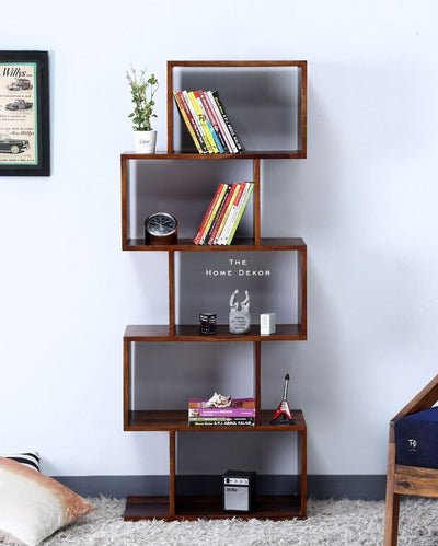 Zag Sheesham Wood Bookcase