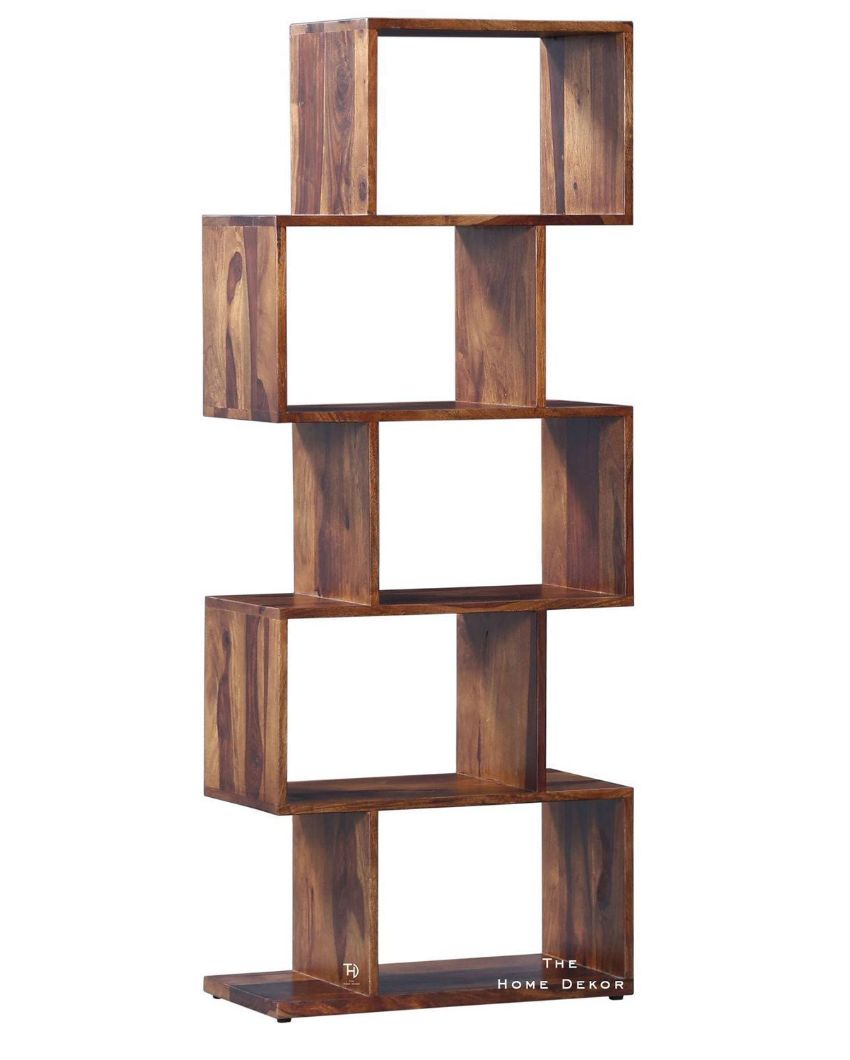 Zag Sheesham Wood Bookcase