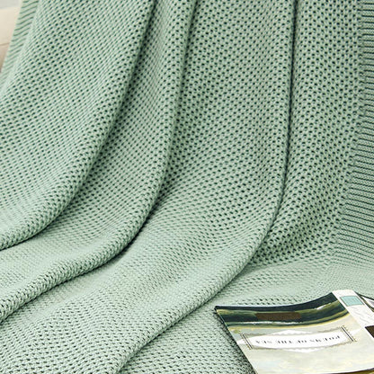 Fresh Vibrant Knitted Cotton Throw | 56 x 90 inches