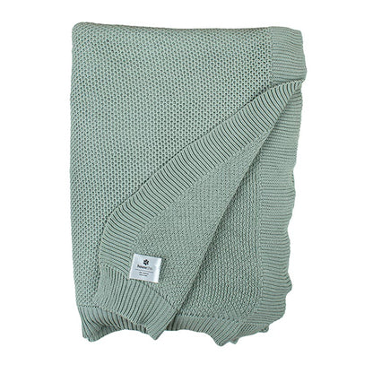 Fresh Vibrant Knitted Cotton Throw | 56 x 90 inches
