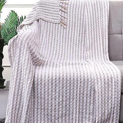 Elegant Hand-Made Cotton Throw Blanket | 50 x 60 inches