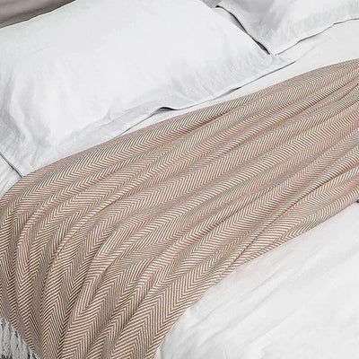 Sophisticated Hand-Made Cotton Throw Blanket | 50 x 60 inches