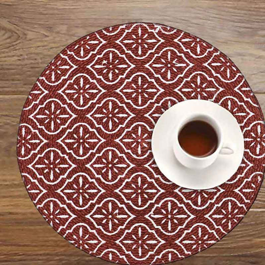 Cotton Placemats Side Table Mats | 15 Inches Round | Set of 2 Default Title