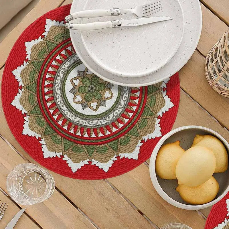 Home Decorators Round Cotton Placemats 15 Inches | Set of 2 Default Title