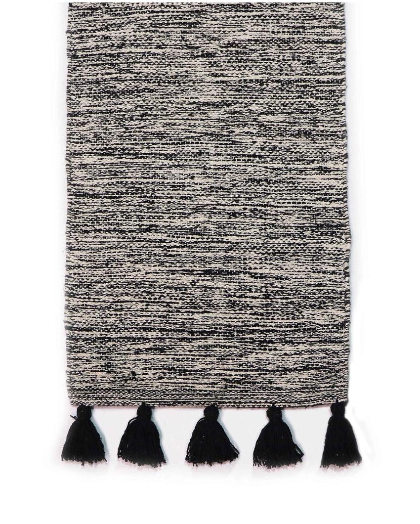 Hand-Woven Striped Cotton 6-Seater Table Runner | 72 x 13 inches