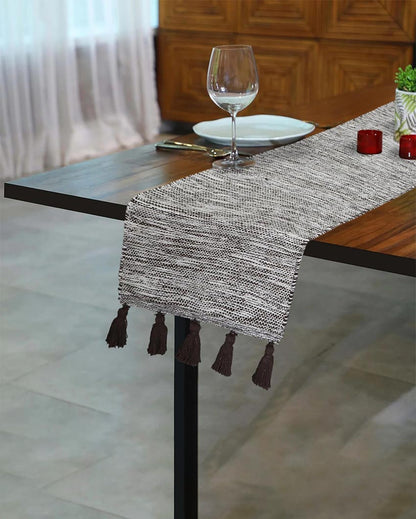 Hand-Woven Striped Cotton 6-Seater Table Runner | 72 x 13 inches