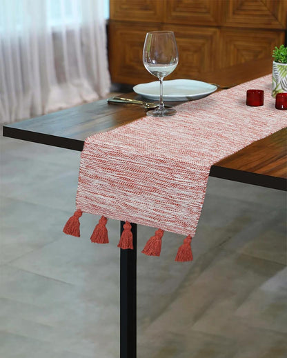 Hand-Woven Striped Cotton 6-Seater Table Runner | 72 x 13 inches