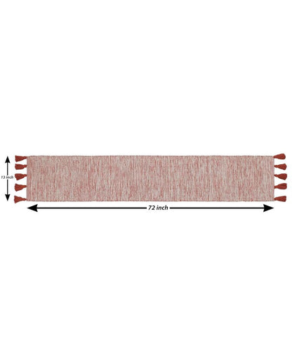 Hand-Woven Striped Cotton 6-Seater Table Runner | 72 x 13 inches