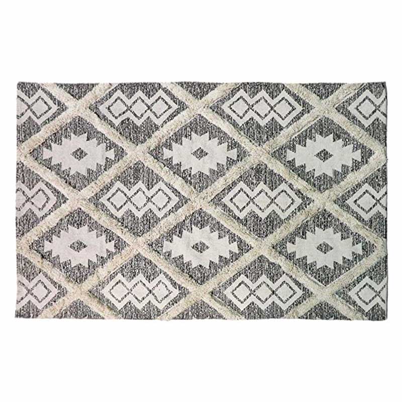 Handmade Cotton Carpet Tufted & Printed | 78x48 Inches Default Title