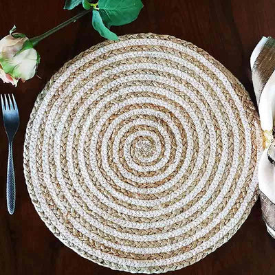 Jute Braided Placemats Side Table Mats |15x15 Inches Default Title