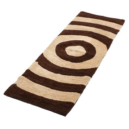 Trendy Modern Polyester Area Rugs |60x20 Inches Beige And Brown