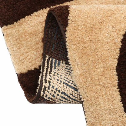 Trendy Modern Polyester Area Rugs |60x20 Inches Beige And Brown