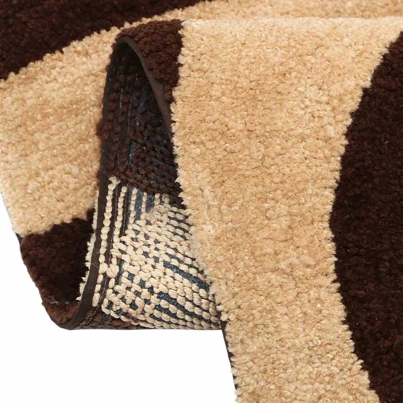 Trendy Modern Polyester Area Rugs |60x20 Inches Beige And Brown