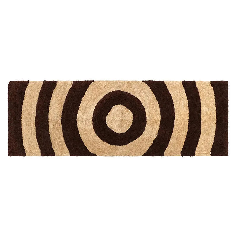 Trendy Modern Polyester Area Rugs |60x20 Inches Beige And Brown