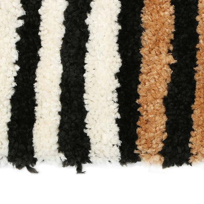 Trendy Modern Polyester Area Rugs |60x20 Inches Black & White